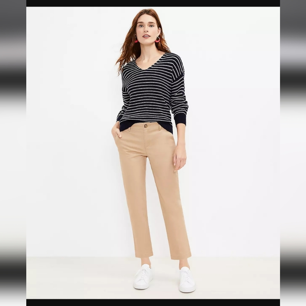 LOFT The Monroe Slim Pants Size 4 Khaki